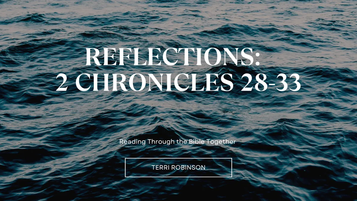 Blog Reflections: 2 Chronicles 28-33 Updated Spirit of God Fellowship Church in South Holland, IL