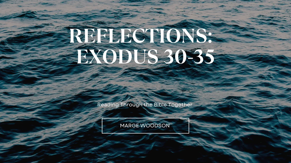 Reflections Ex 30-35 Spirit of God Fellowship Church in South Holland, IL Reflections Ex 30-35 Spirit of God Fellowship Church in South Holland, IL
