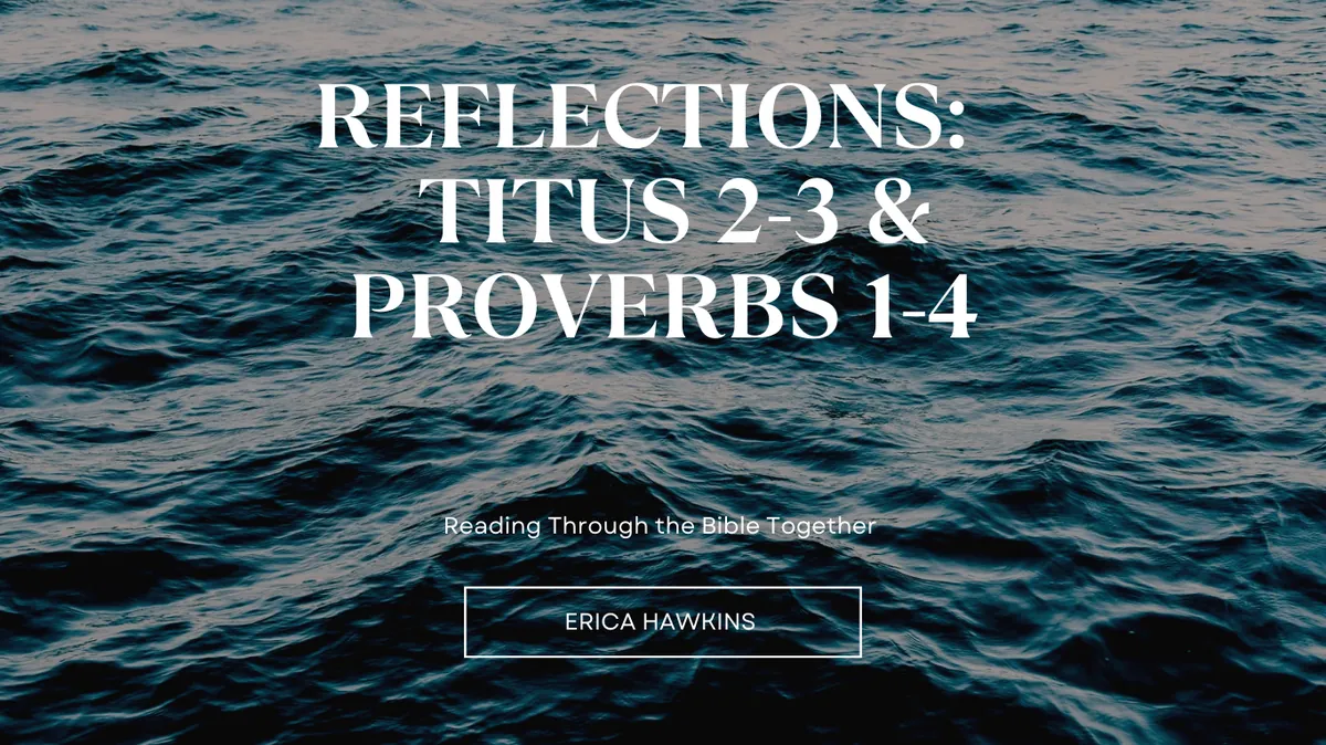 Reflections Titus Proverbs Spirit of God Fellowship Church in South Holland, IL