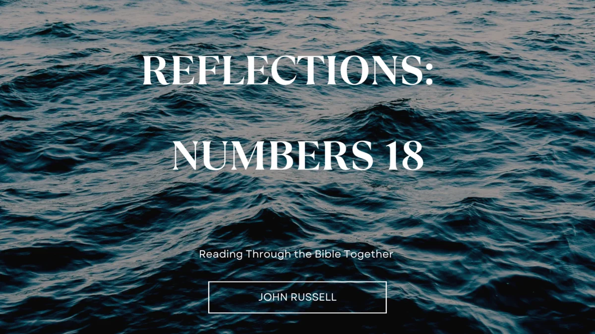 Reflections: Numbers 18  at Spirit of God Fellowship Church in South Holland, IL