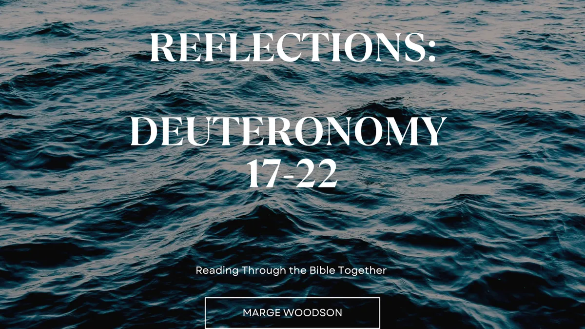 Reflections Deuteronomy 17-22 blog at Spirit of God Fellowshi pChurch in South Holland, IL